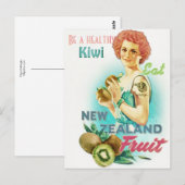 Nieuw-Zeelands kiwi briefkaart (Voorkant / Achterkant)
