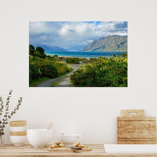 Nieuw-Zeelands landschap Poster (Keuken)