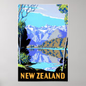 Nieuw-Zeelands Matheson Vintage Travel Poster (Voorkant)