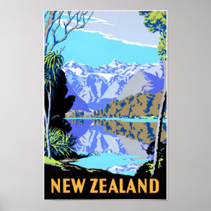 Nieuw-Zeelands Matheson Vintage Travel Poster