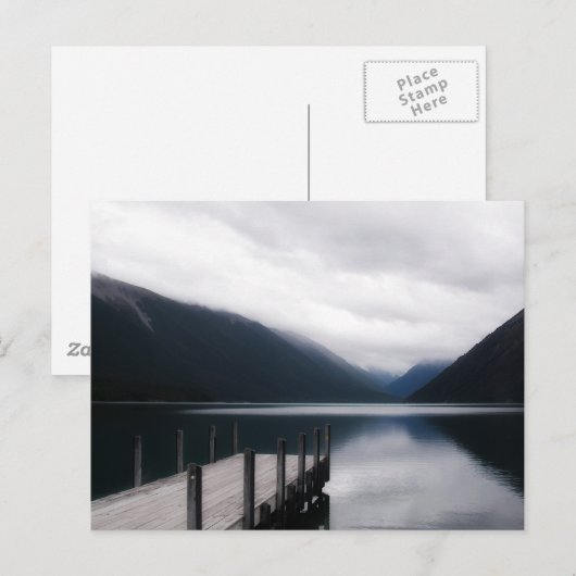 Nieuw-Zeelands meer Briefkaart (Voorkant / Achterkant)