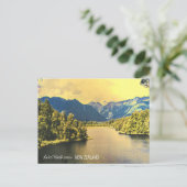 Nieuw-Zeelands meer Matheson Briefkaart (Staand voorkant)