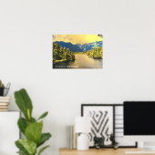 Nieuw-Zeelands meer Matheson Poster (Thuiskantoor)