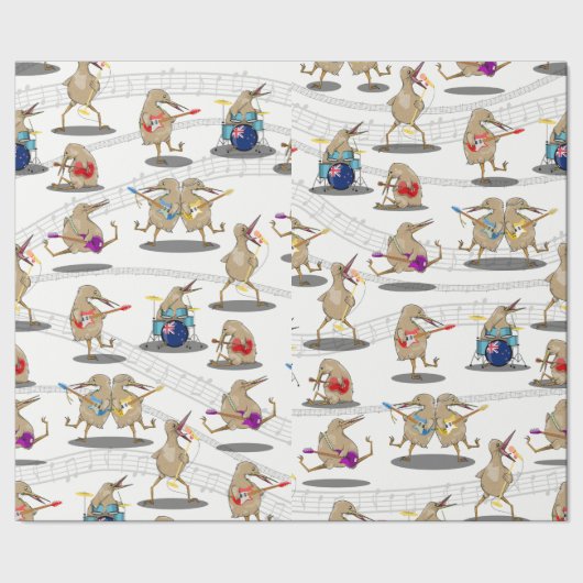Nieuw-Zeelands muziekpatroon Cadeaupapier (Zoom)