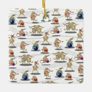 Nieuw-Zeelands muziekpatroon Keramisch Ornament