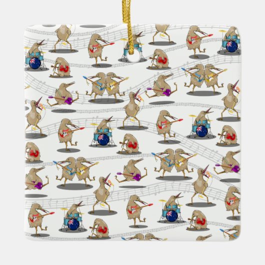 Nieuw-Zeelands muziekpatroon Keramisch Ornament (Voorkant)