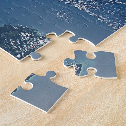 Nieuw-Zeelands Noordereiland. Legpuzzel (Zijkant)