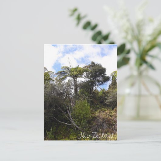 Nieuw-Zeelands oerwoud, Fern Trees, inheemse bosse Briefkaart (Staand voorkant)