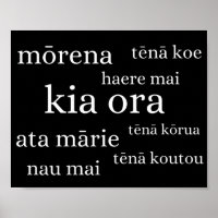 Nieuw-Zeelands Poster met Kiwi-groeten