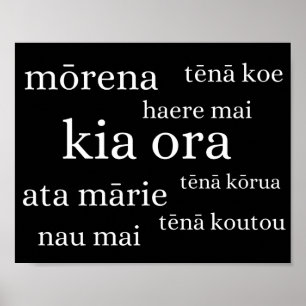 Nieuw-Zeelands Poster met Kiwi-groeten