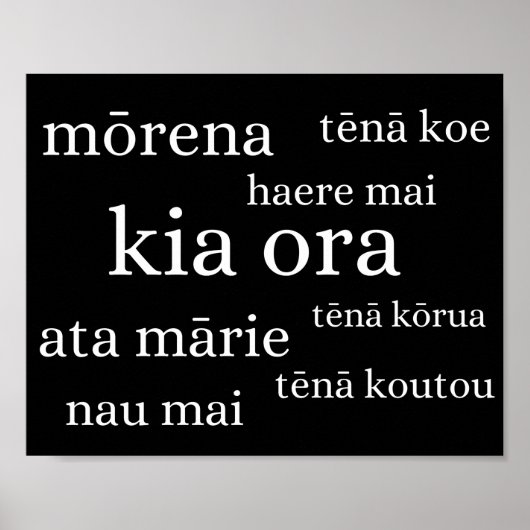 Nieuw-Zeelands Poster met Kiwi-groeten (Voorkant)