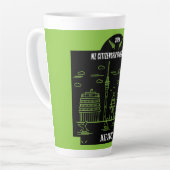 Nieuw-Zeelands staatsburgerschap Viering Gift Latte Mok (Linkerhoek)