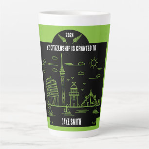 Nieuw-Zeelands staatsburgerschap Viering Gift Latte Mok