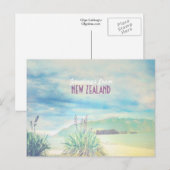 Nieuw-Zeelands strand & berg Briefkaart (Voorkant / Achterkant)