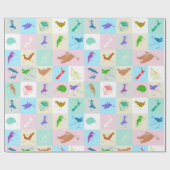 Nieuw-Zeelands vogelpatroon Cadeaupapier (Vlak)