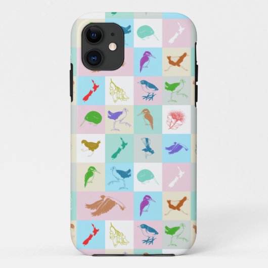 Nieuw-Zeelands vogelpatroon Case-Mate iPhone Case (Achterkant)