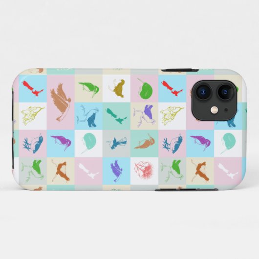 Nieuw-Zeelands vogelpatroon Case-Mate iPhone Case (Achterkant (horizontaal))