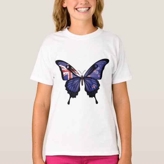 Nieuw-Zeelands zwaluwstaart vlinder vlag T-shirt (Voorkant)