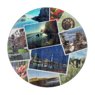 Nieuw-Zeelandse aangepaste fotocollage Snijplank