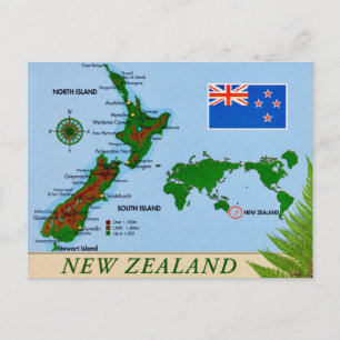 Nieuw-Zeelandse ansichtkaart Briefkaart