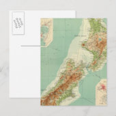 Nieuw-Zeelandse Atlas Map Briefkaart (Voorkant / Achterkant)
