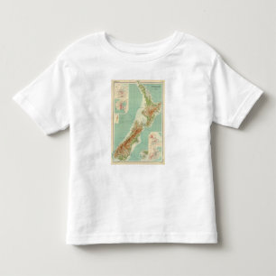Nieuw-Zeelandse Atlas Map Kinder Shirts