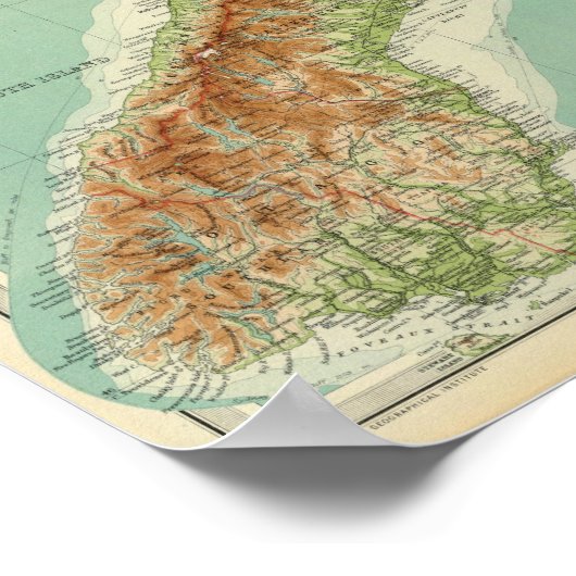 Nieuw-Zeelandse Atlas Map Poster (Hoek)