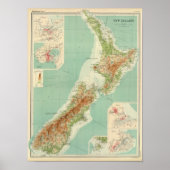 Nieuw-Zeelandse Atlas Map Poster (Voorkant)
