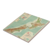 Nieuw-Zeelandse Atlas Map Tegeltje (Zijkant)