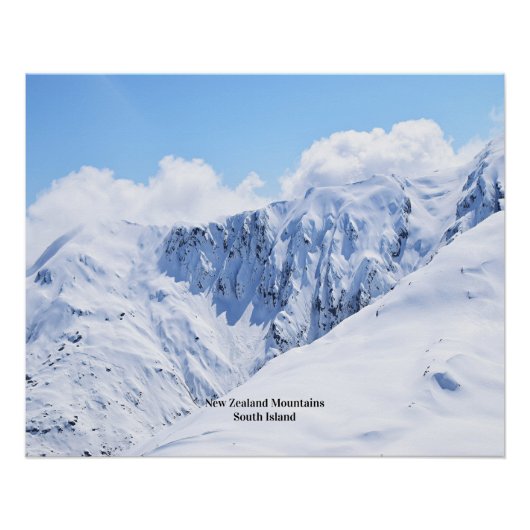 Nieuw-Zeelandse bergen Perfect Poster (Voorkant)