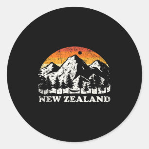 Nieuw-Zeelandse bergwandelaar cadeau Nieuw-Zeeland Ronde Sticker