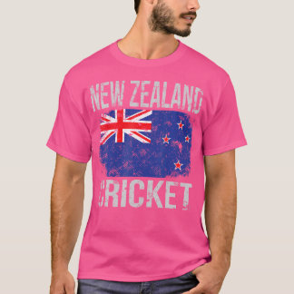 Nieuw-Zeelandse cricket Nieuw-Zeelandse vlag crick T-shirt