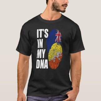 Nieuw-Zeelandse En Bhutaanse Mix DNA Vlag Erfgoed T-shirt