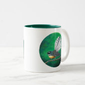 Nieuw-Zeelandse fantailvogel (piwakawaka) - Koffie Tweekleurige Koffiemok (Voorkant rechts)