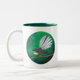 Nieuw-Zeelandse fantailvogel (piwakawaka) - Koffie Tweekleurige Koffiemok
