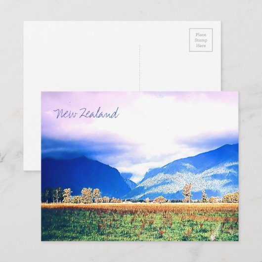 Nieuw-Zeelandse fotografie Fox Glacier Briefkaart (Voorkant / Achterkant)