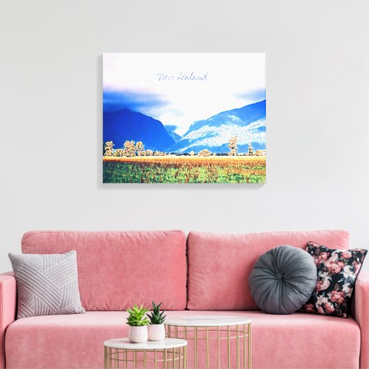 Nieuw-Zeelandse fotografie Fox Glacier Canvas Afdruk (Insitu (Woonkamer))