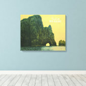 Nieuw-Zeelandse Hole in de Rock Canvas Afdruk (Insitu (Houten vloer))