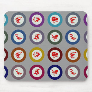 Nieuw-Zeelandse inheemse en endemische vogels muis Muismat