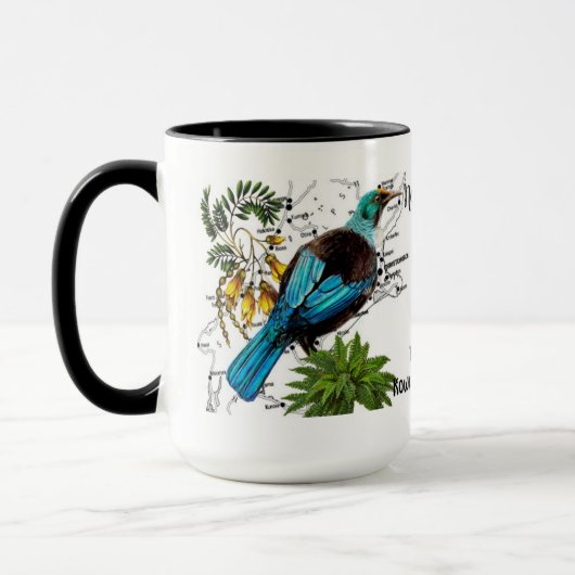 Nieuw-Zeelandse inheemse vogel mok (Links)