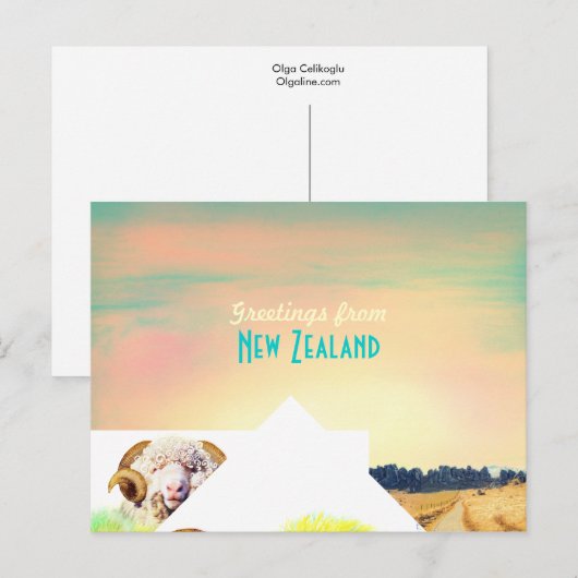 Nieuw-Zeelandse  kaart (Voorkant / Achterkant)