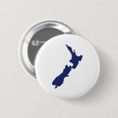 Nieuw-Zeelandse kaart Ronde Button 5,7 Cm (Voorkant /achterkant)