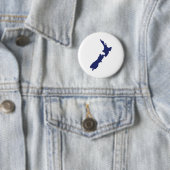 Nieuw-Zeelandse kaart Ronde Button 5,7 Cm (In situ)