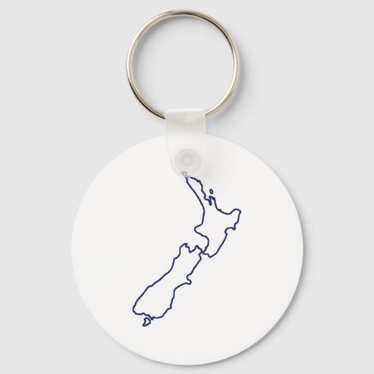 Nieuw-Zeelandse kaart Sleutelhanger (Voorkant)