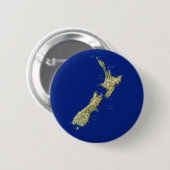 Nieuw-Zeelandse kaartButton Ronde Button 5,7 Cm (Voorkant /achterkant)