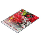 Nieuw-Zeelandse kerstboom rode bloesems Notitieboek (Linkerzijde)