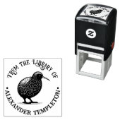 Nieuw-Zeelandse Kiwi Vogelbibliotheek Boeknaam Zelfinktende Stempel (In situ)