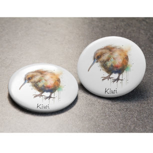 Nieuw-Zeelandse Kiwi waterverf, aanpasbaar Button Flesopener