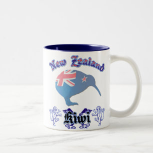 Nieuw-Zeelandse Klassieke Kiwi Koffiemok Tweekleurige Koffiemok