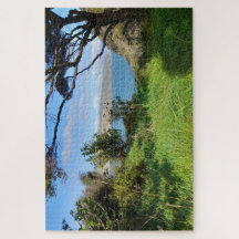 Nieuw-Zeelandse kustlijn Auckland Omanawanui Track